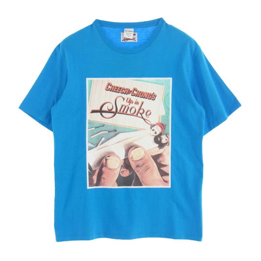 WACKO MARIA ワコマリア × CHEECH & CHONG’S チーチアンドチョン CREW NECK クルーネック プリント 半袖 Tシャツ ブルー系 M【中古】