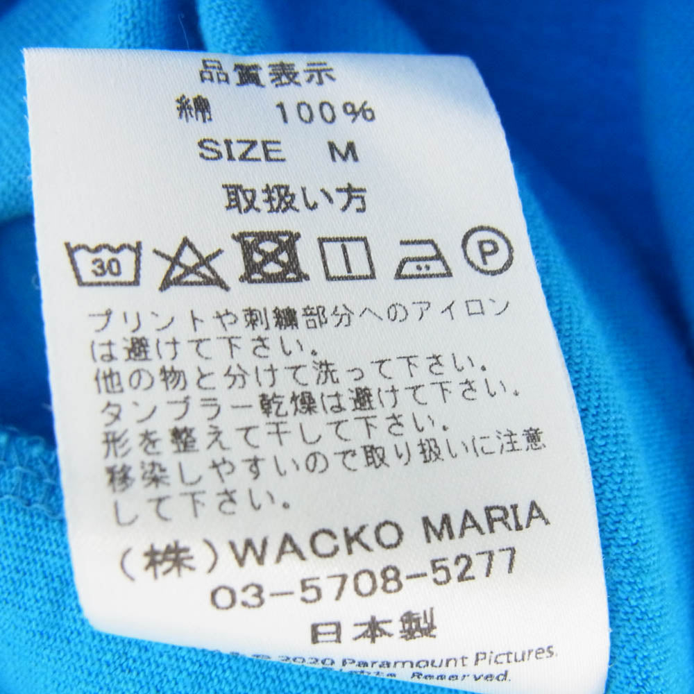 WACKO MARIA ワコマリア × CHEECH & CHONG’S チーチアンドチョン CREW NECK クルーネック プリント 半袖 Tシャツ ブルー系 M【中古】