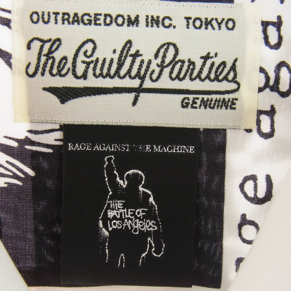 WACKO MARIA ワコマリア 20SS RATM-WM-HI01 × RAGE AGAINST THE MACHINE レイジ・アゲインスト ザ・マシーン HAWAIIAN SHIRTS ハワイアン 総柄 半袖 シャツ ホワイト系 M【中古】