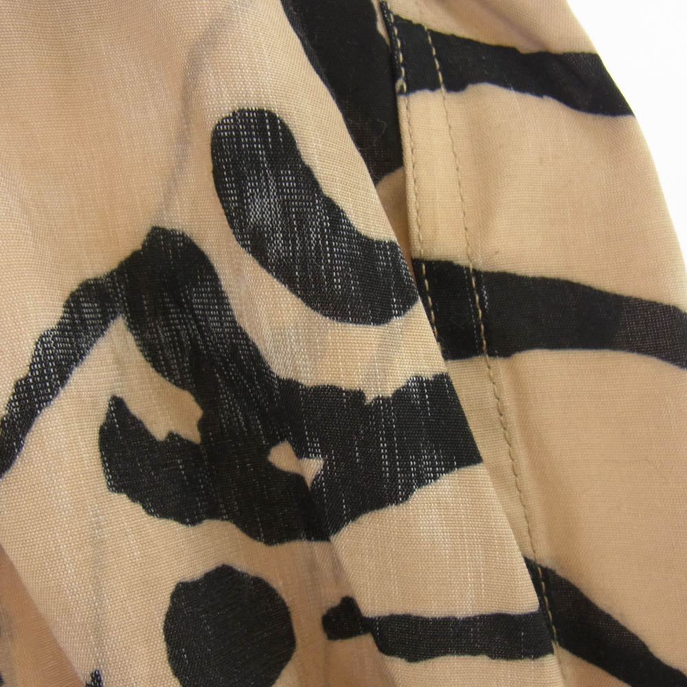 WACKO MARIA ワコマリア 22SS TIMLEHI-WM-HI26 × TIM LEHI ティムリーハイ HAWAIIAN SHIRT ハワイアン 半袖 総柄 虎柄 アロハ シャツ ライトブラウン系 M【中古】