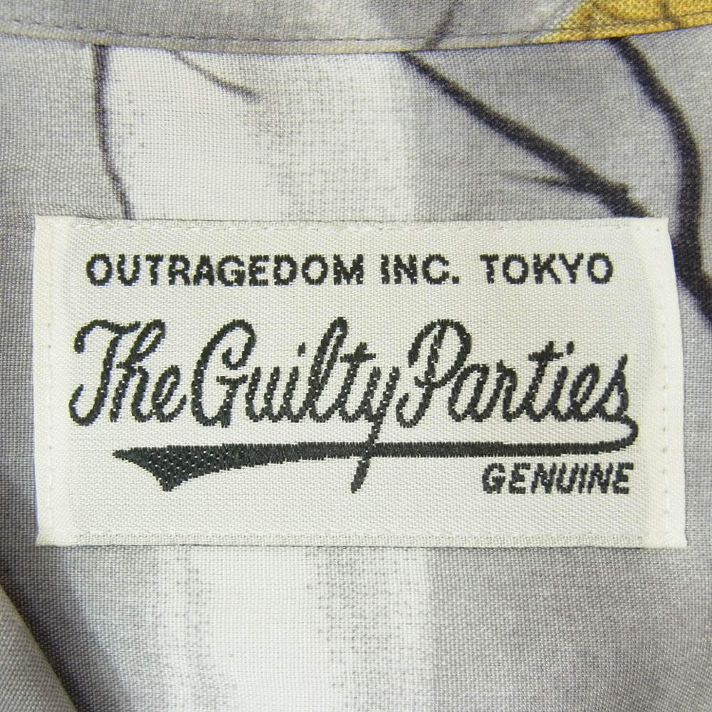 WACKO MARIA ワコマリア 22SS TIMLEHI-WM-HI28 × TIM LEHI ティムリーハイ HAWAIIAN SHIRT 虎龍柄 アロハ ハワイアン 長袖 アロハ シャツ ブラック系 M【中古】
