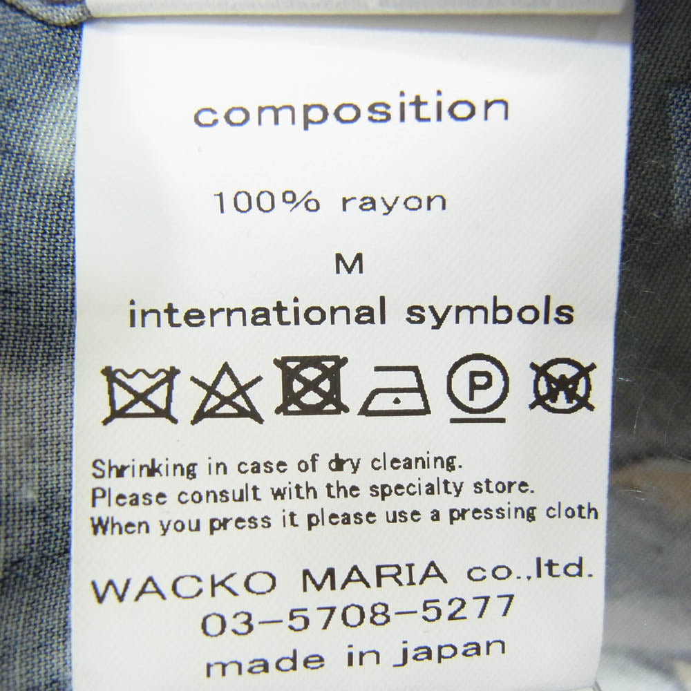 WACKO MARIA ワコマリア 22SS TIMLEHI-WM-HI28 × TIM LEHI ティムリーハイ HAWAIIAN SHIRT 虎龍柄 アロハ ハワイアン 長袖 アロハ シャツ ブラック系 M【中古】