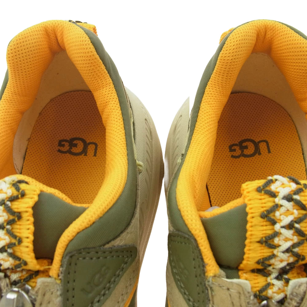 UGG アグ 1116311 CA805 zip ジップアップ ローカット スニーカー カーキ系 ベージュ系 オレンジ系 24cm【極上美品】【中古】