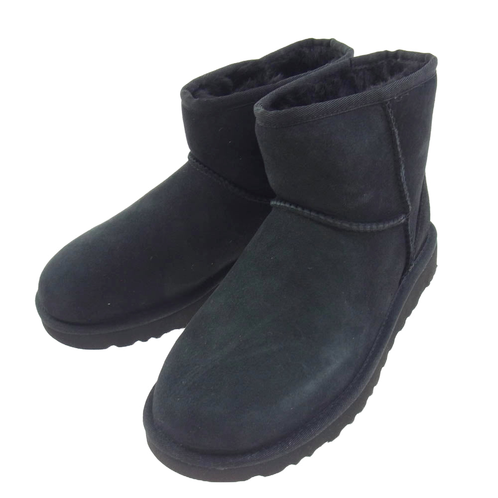 UGG アグ 1016222 Classic Mini II クラシック ミニ スエード ブーツ ブラック系 25cm【極上美品】【中古】