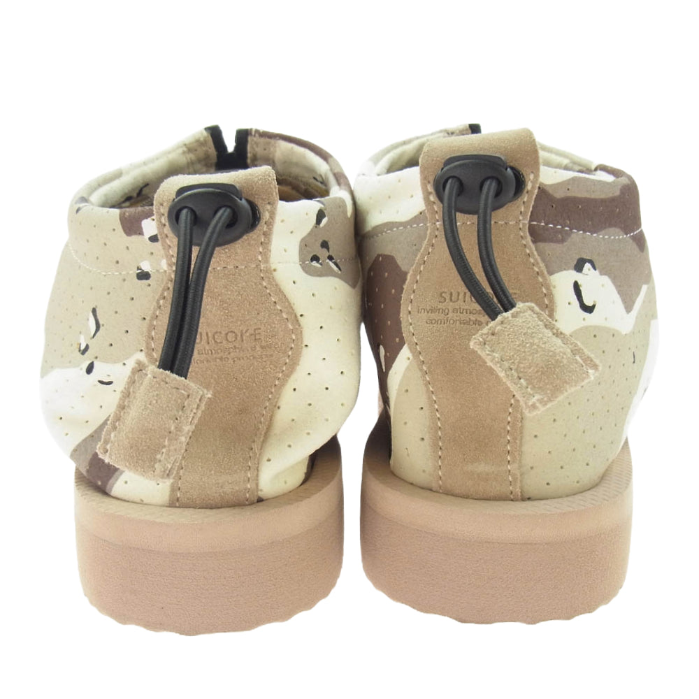 SUICOKE スイコック EVO-ab デザート カモ柄 迷彩 メッシュ プラットフォーム オープン トゥ サボ サンダル ベージュ系 24cm【美品】【中古】