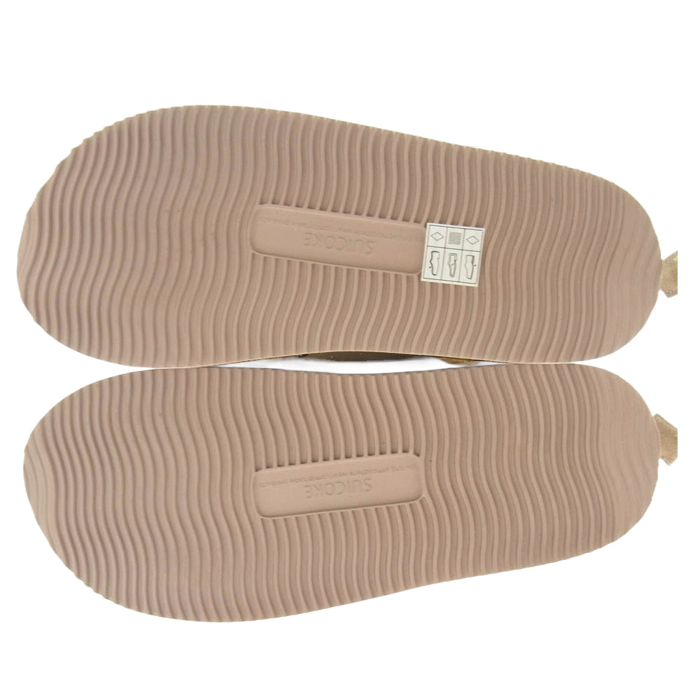 SUICOKE スイコック EVO-ab デザート カモ柄 迷彩 メッシュ プラットフォーム オープン トゥ サボ サンダル ベージュ系 24cm【美品】【中古】