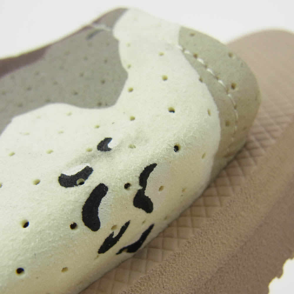 SUICOKE スイコック EVO-ab デザート カモ柄 迷彩 メッシュ プラットフォーム オープン トゥ サボ サンダル ベージュ系 24cm【美品】【中古】