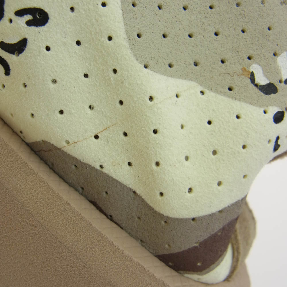 SUICOKE スイコック EVO-ab デザート カモ柄 迷彩 メッシュ プラットフォーム オープン トゥ サボ サンダル ベージュ系 24cm【美品】【中古】