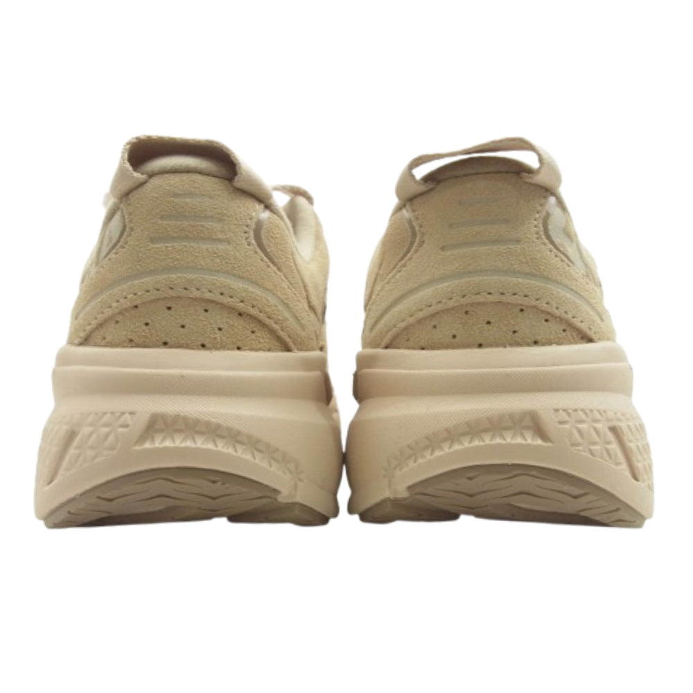 HOKA ONE ONE ホカ オネオネ F20022J U CLIFTON L SUEDE クリフトン スエード ローカットスニーカー ベージュ系 24cm【美品】【中古】