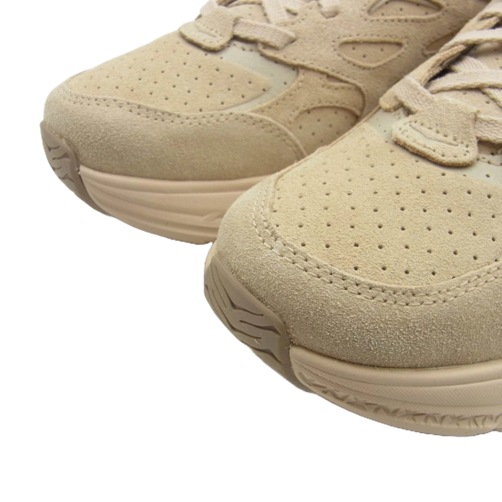 HOKA ONE ONE ホカ オネオネ F20022J U CLIFTON L SUEDE クリフトン スエード ローカットスニーカー ベージュ系 24cm【美品】【中古】