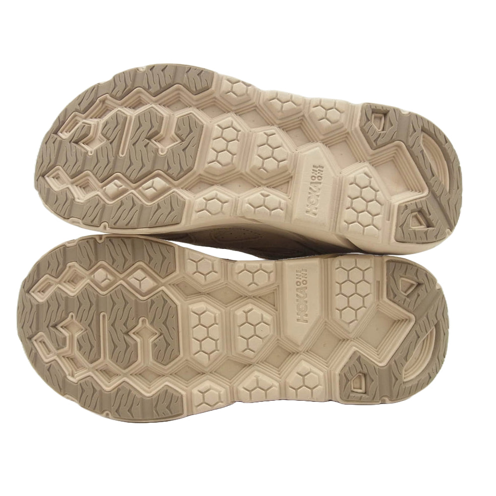 HOKA ONE ONE ホカ オネオネ F20022J U CLIFTON L SUEDE クリフトン スエード ローカットスニーカー ベージュ系 24cm【美品】【中古】