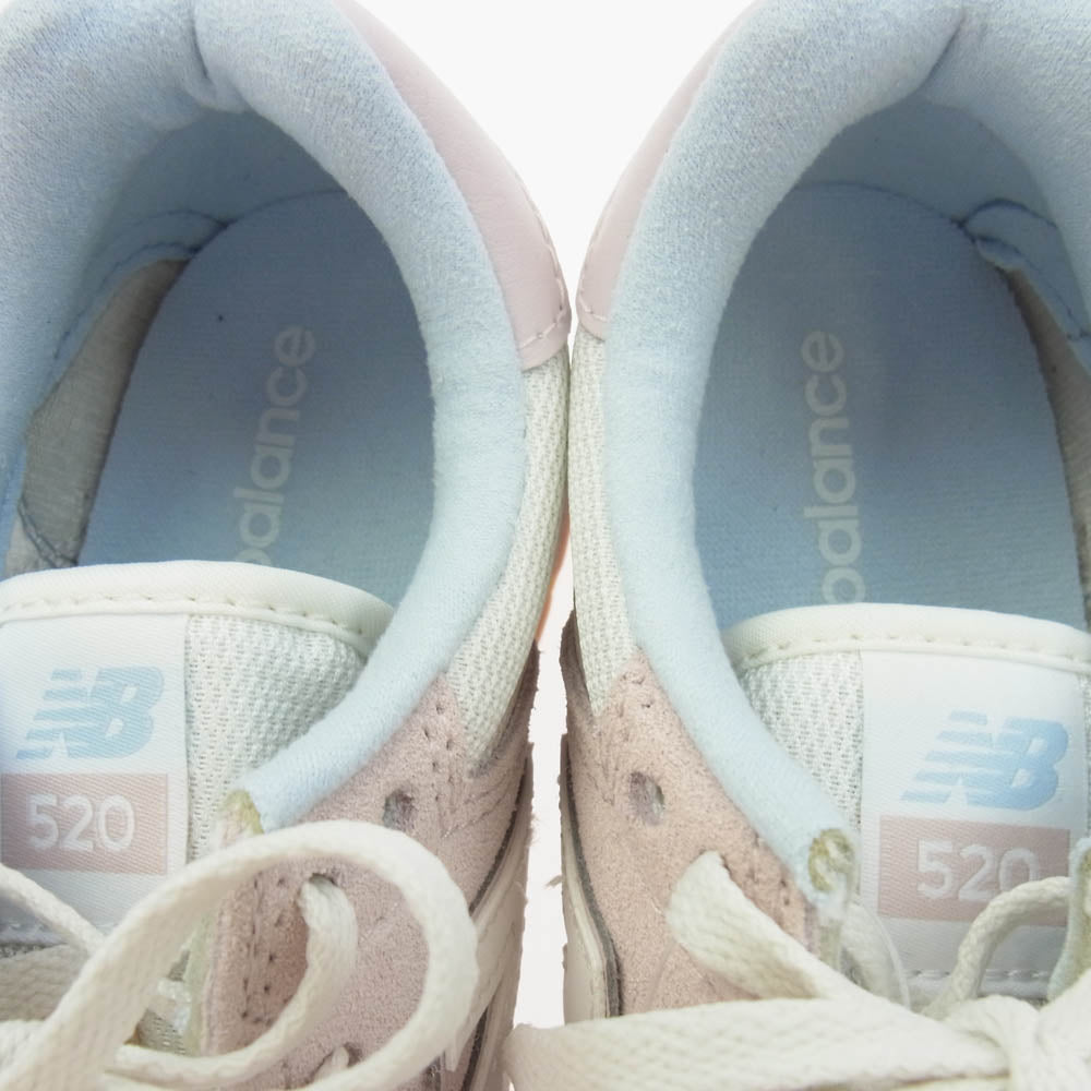 NEW BALANCE ニューバランス WL520CI 520 ローカット スニーカー ピンク系 ホワイト系 23cm【極上美品】【中古】
