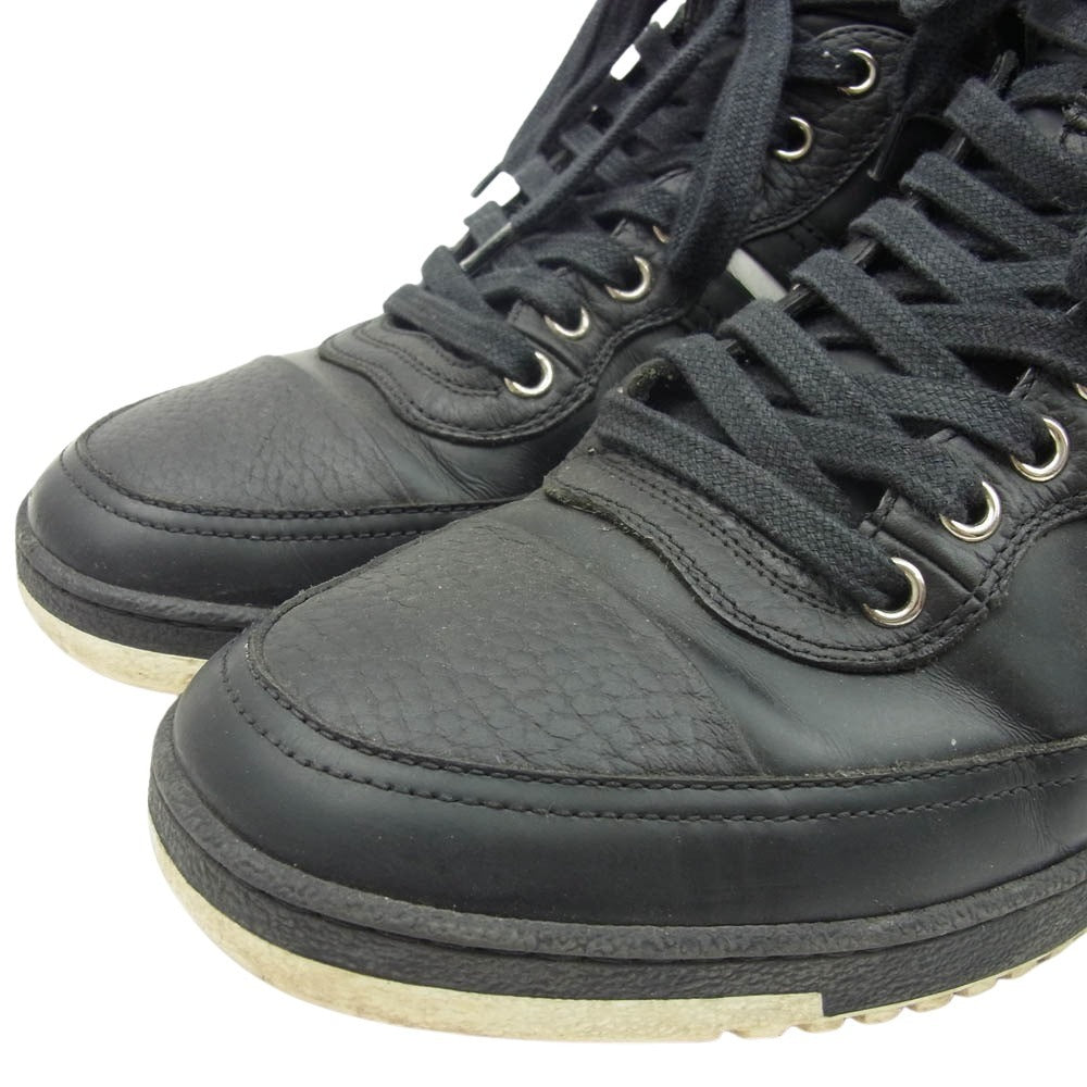 DIOR HOMME ディオールオム 15H-FR レザー ハイカット　スニーカー　 グレー系 41【中古】