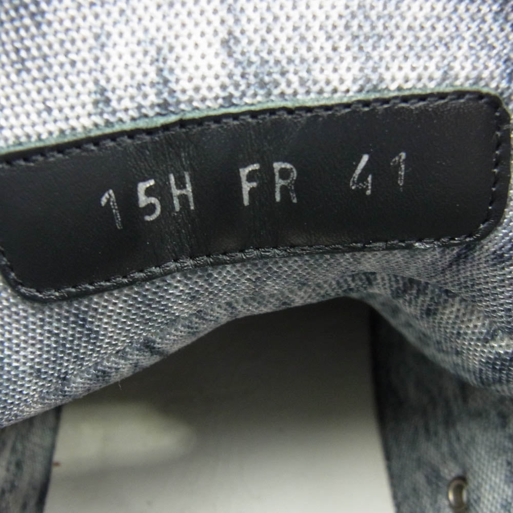 DIOR HOMME ディオールオム 15H-FR レザー ハイカット　スニーカー　 グレー系 41【中古】
