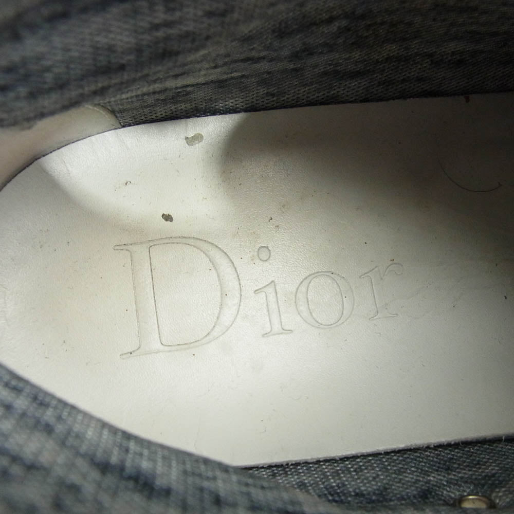 DIOR HOMME ディオールオム 15H-FR レザー ハイカット　スニーカー　 グレー系 41【中古】