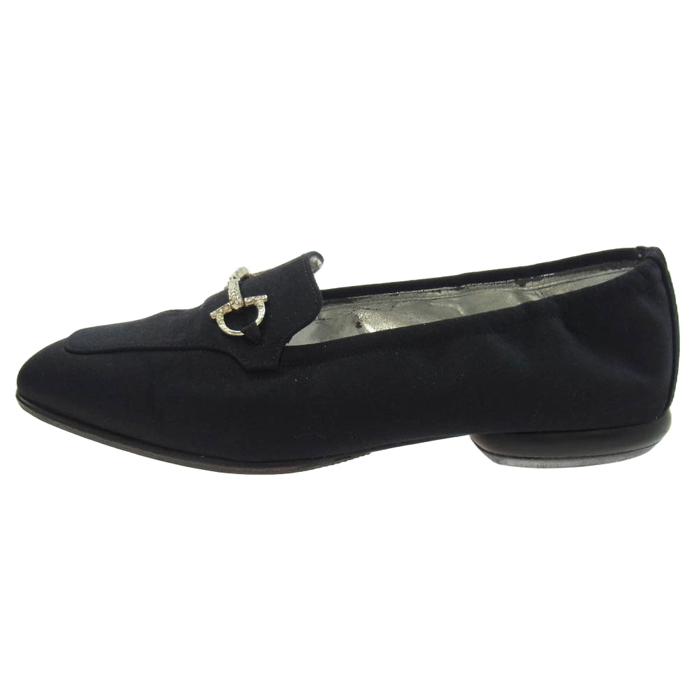 GUCCI グッチ ラインストーン ホースビット パンプス ブラック系 8【中古】