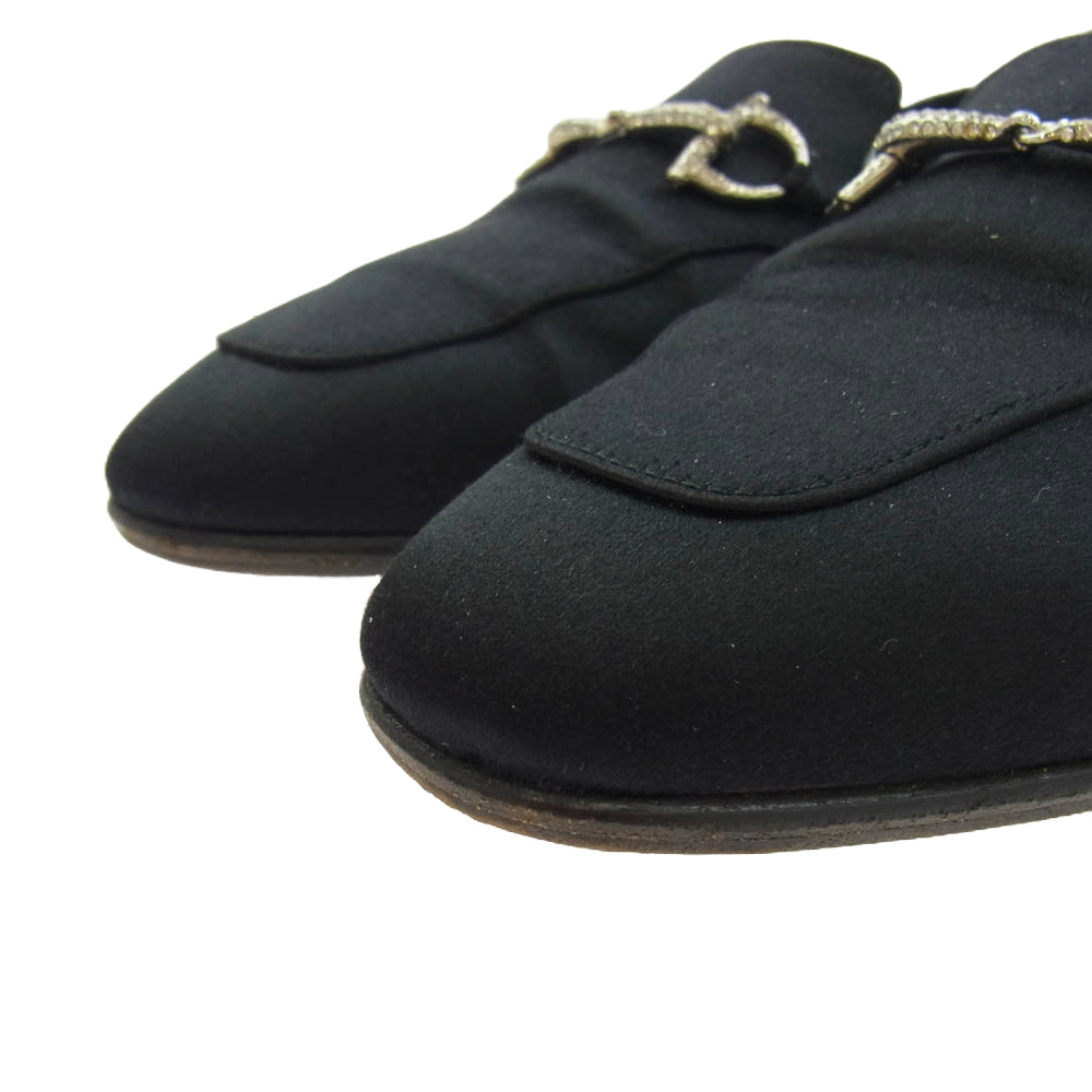 GUCCI グッチ ラインストーン ホースビット パンプス ブラック系 8【中古】