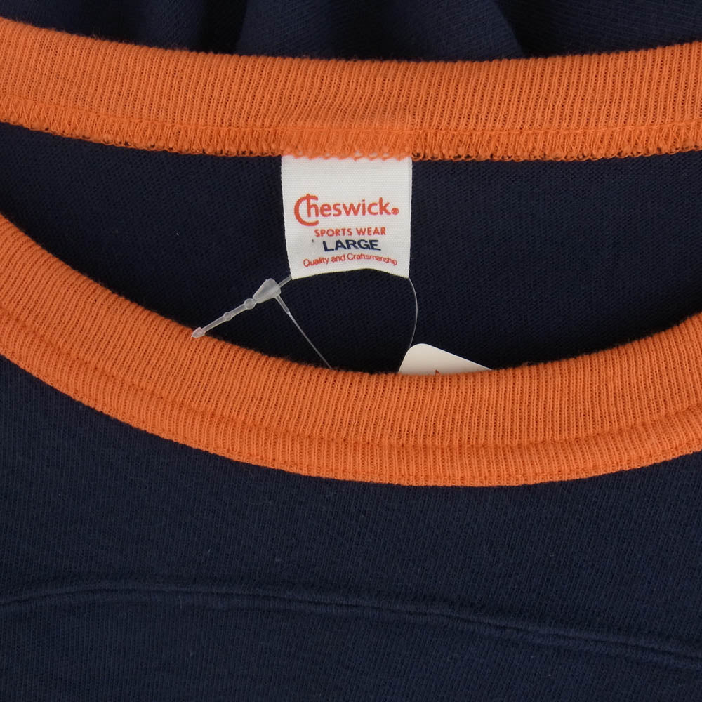 CHESWICK チェスウィック ROAD RUNNER プリント Tシャツ 半袖カットソー ネイビー系 L【新古品】【未使用】【中古】