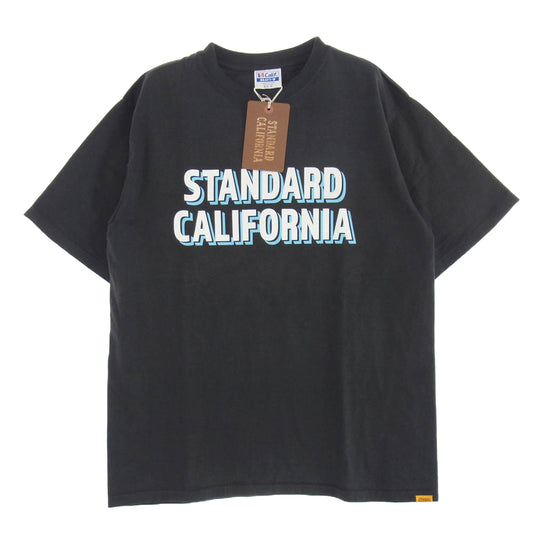 STANDARD CALIFORNIA スタンダードカリフォルニア SD HEAVYWEIGHT SIGN PAINT LOGO TEE ロゴプリント Tシャツ 半袖カットソー ブラック系 M【新古品】【未使用】【中古】