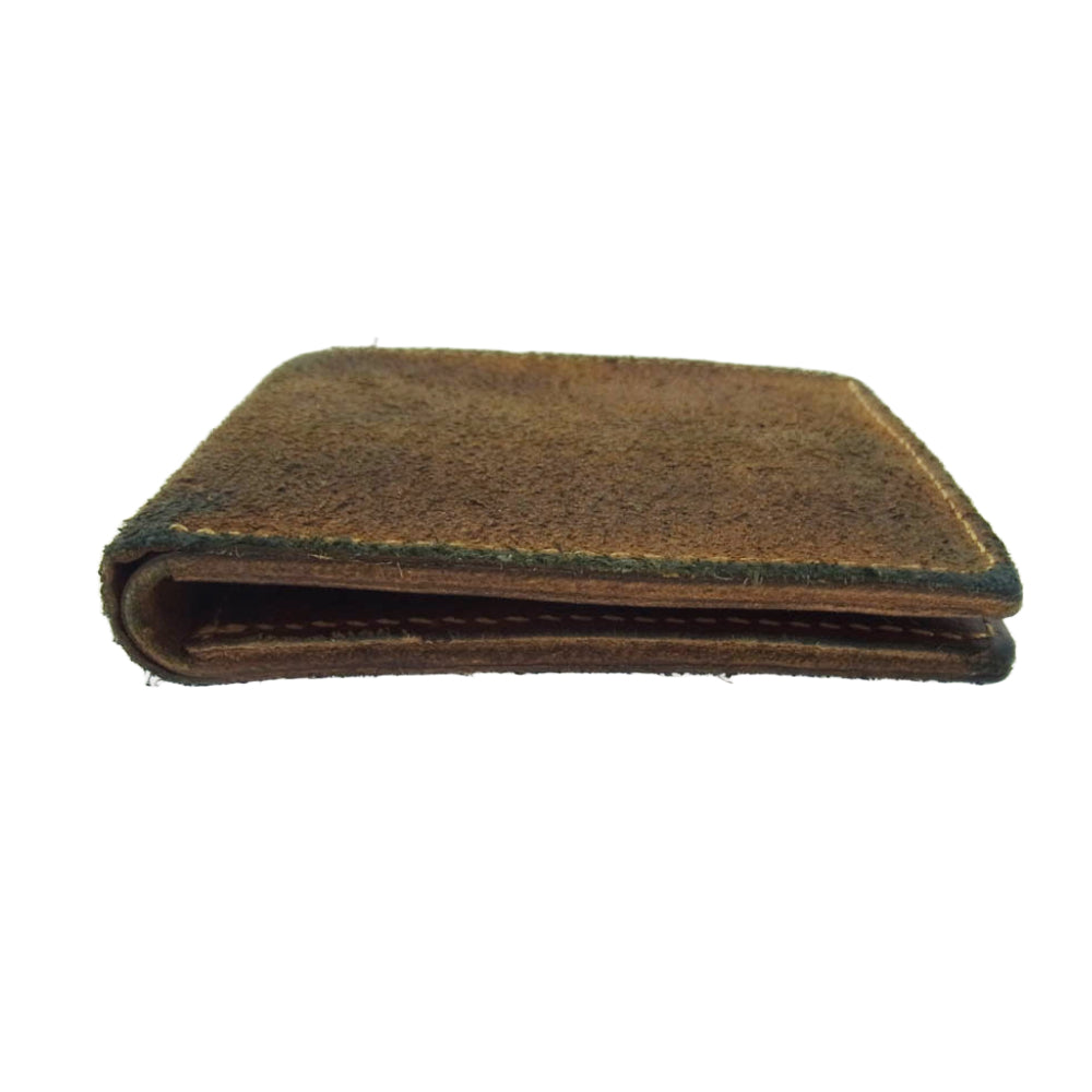 RRL ダブルアールエル スエード ビルフォード ウォレット レザーウォレット 二つ折り財布 ブラウン系【中古】