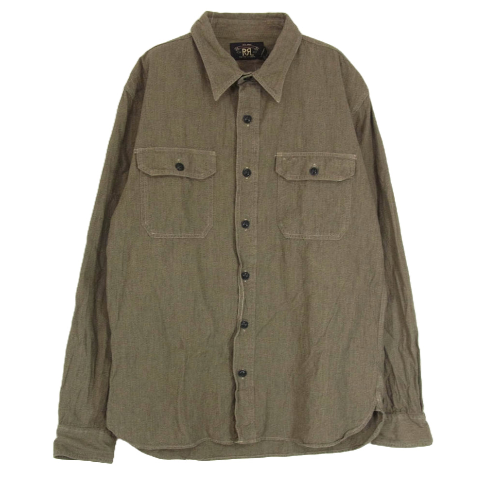 RRL ダブルアールエル コットン 長袖 シャツ ブラウン系 M【中古】