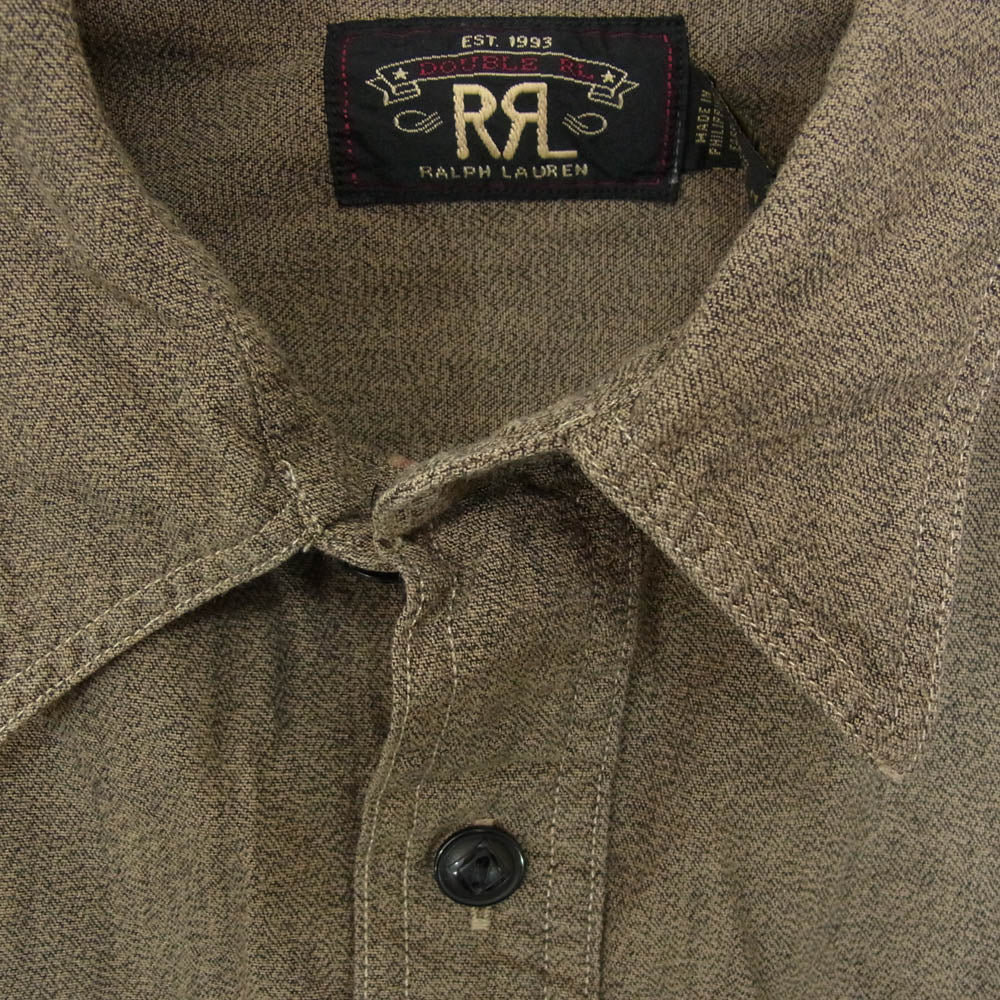 RRL ダブルアールエル コットン 長袖 シャツ ブラウン系 M【中古】