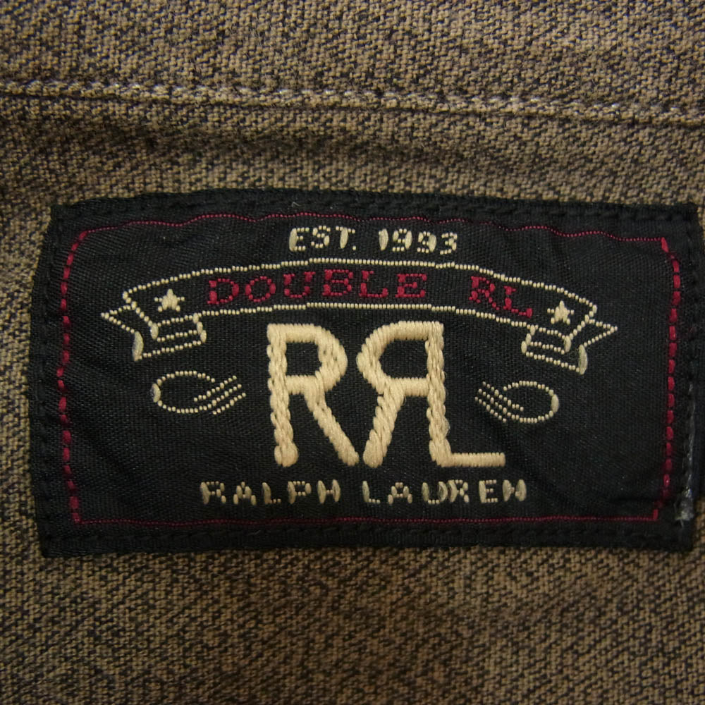 RRL ダブルアールエル コットン 長袖 シャツ ブラウン系 M【中古】