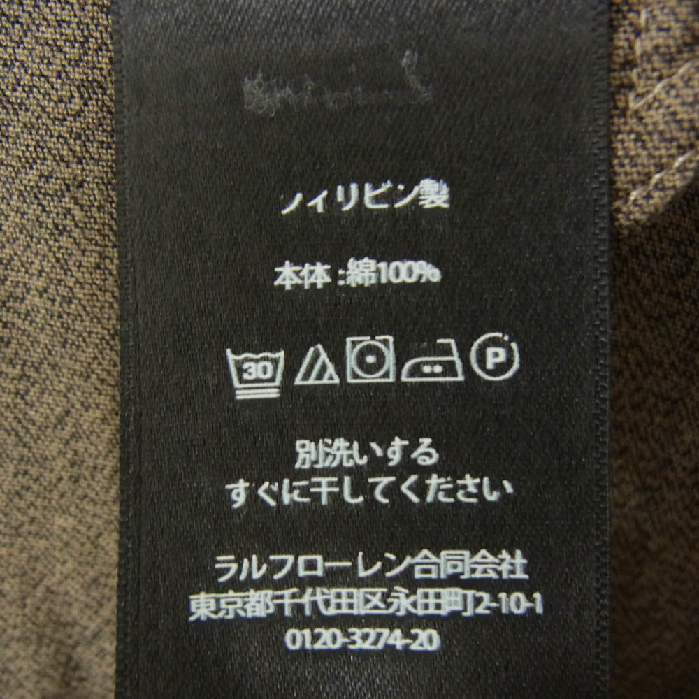 RRL ダブルアールエル コットン 長袖 シャツ ブラウン系 M【中古】