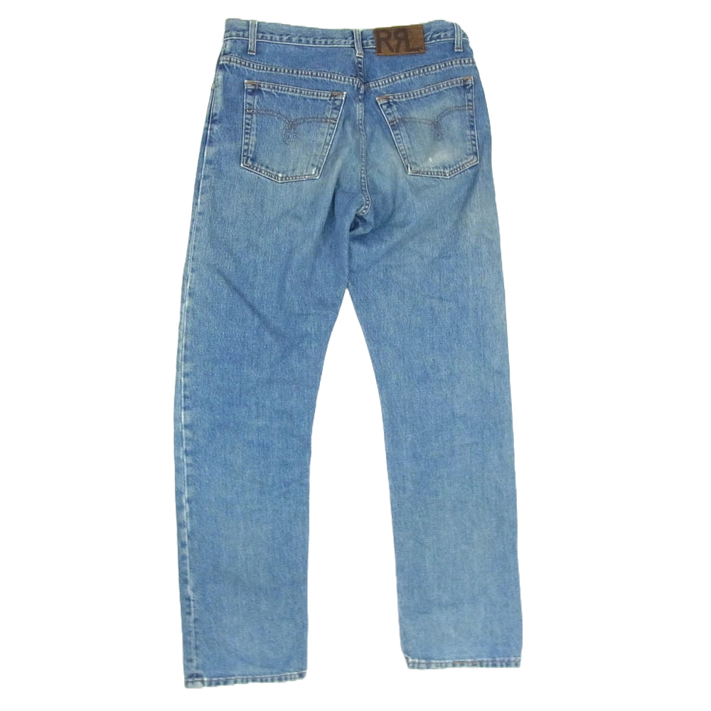 RRL ダブルアールエル 09955WXLS ストレート デニムパンツ ボタンフライ インディゴブルー系 33【中古】