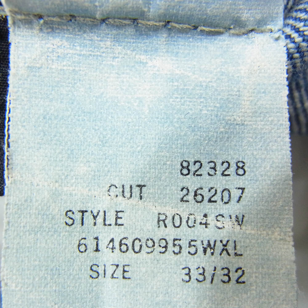 RRL ダブルアールエル 09955WXLS ストレート デニムパンツ ボタンフライ インディゴブルー系 33【中古】