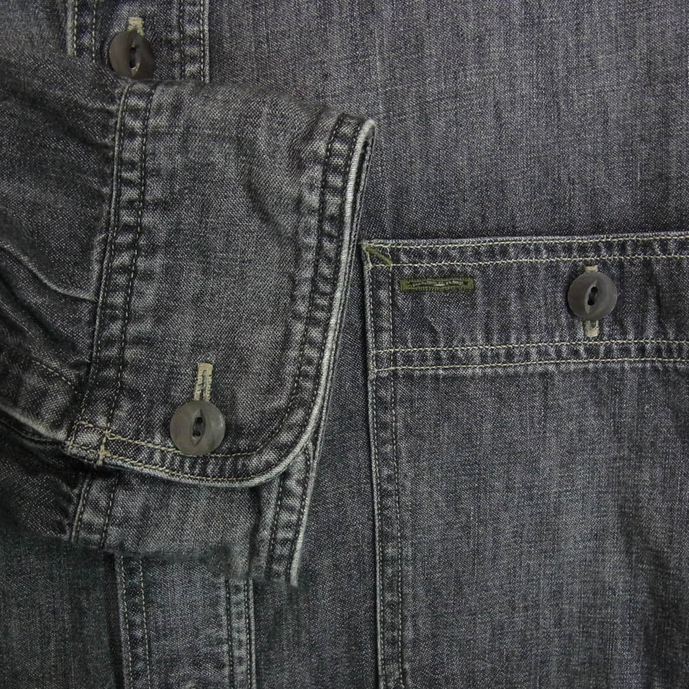RRL ダブルアールエル シャンブレー 長袖 シャツ ブラック系 L LG【中古】