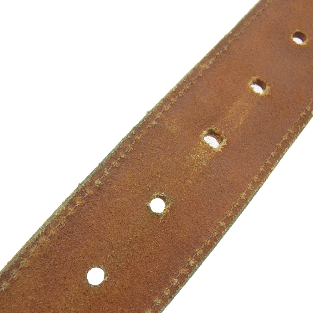 RRL ダブルアールエル 23499-001 型押し レザーベルト ブラウン系 36【中古】