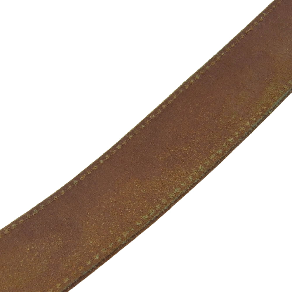 RRL ダブルアールエル 23499-001 型押し レザーベルト ブラウン系 36【中古】