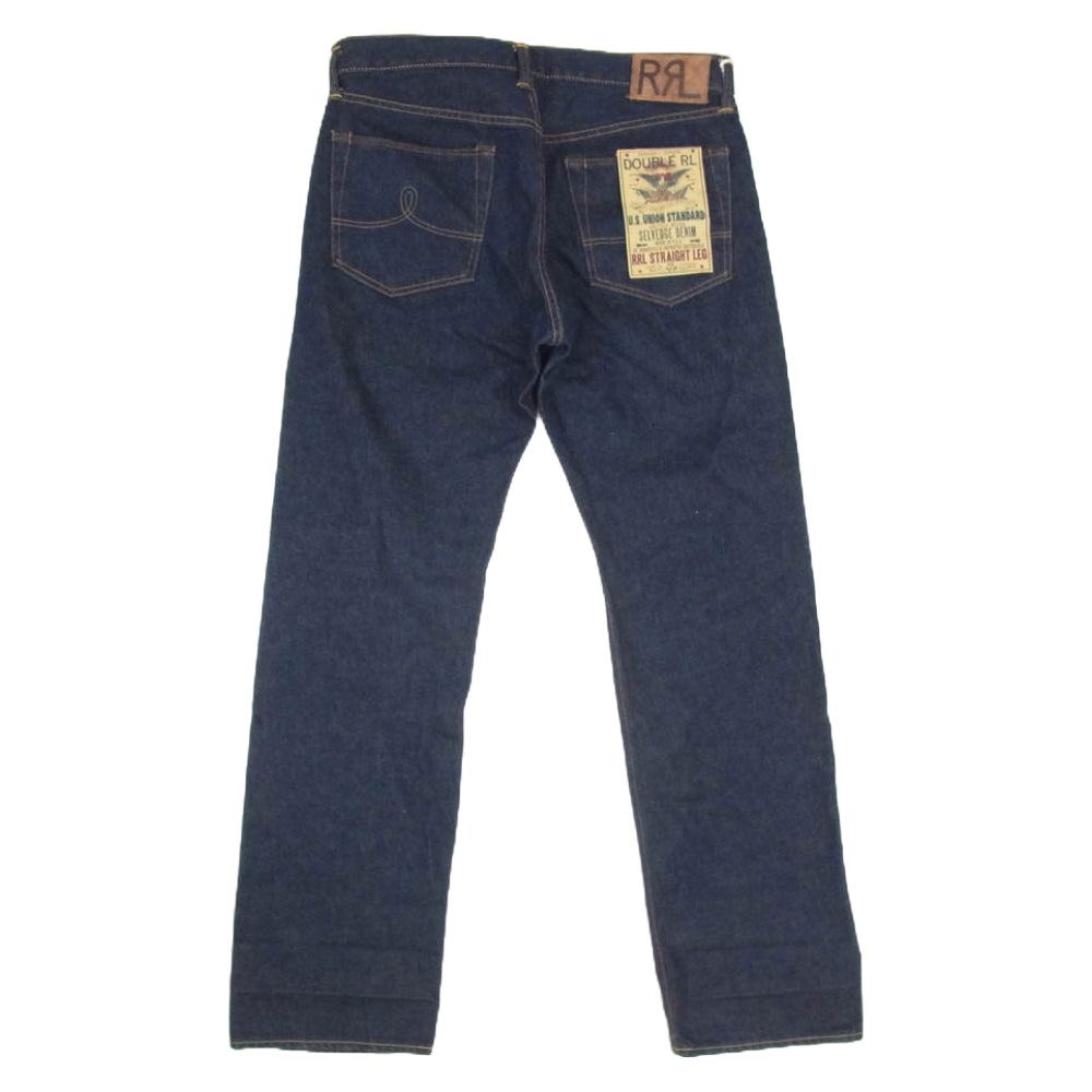RRL ダブルアールエル 782504836001 STRAIGHT LEG SELVEDGE JEAN セルビッチ ストレート デニムパンツ ボタンフライ 赤耳 インディゴブルー系 34【美品】【中古】
