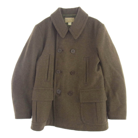 RRL ダブルアールエル ウール Pコート 裏地キルティング カーキ系 L【中古】
