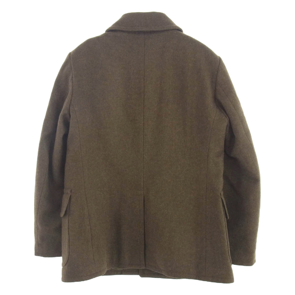 RRL ダブルアールエル ウール Pコート 裏地キルティング カーキ系 L【中古】