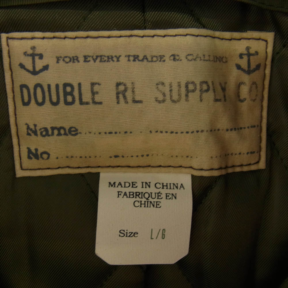 RRL ダブルアールエル ウール Pコート 裏地キルティング カーキ系 L【中古】