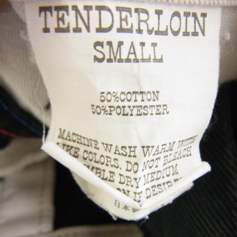 TENDERLOIN テンダーロイン ワーク ワイド ストレート パンツ ブラック系 S【中古】