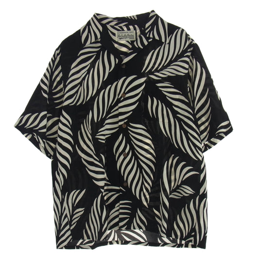 WACKO MARIA ワコマリア LEAF HAWAIIAN SHIRT S/S リーフ ハワイアン 半袖 シャツ ブラック系 S【中古】