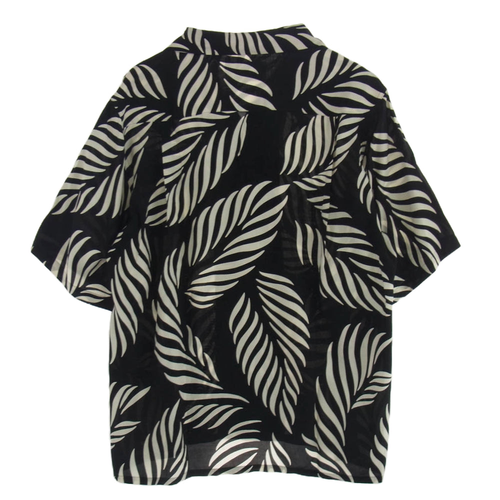 WACKO MARIA ワコマリア LEAF HAWAIIAN SHIRT S/S リーフ ハワイアン 半袖 シャツ ブラック系 S【中古】