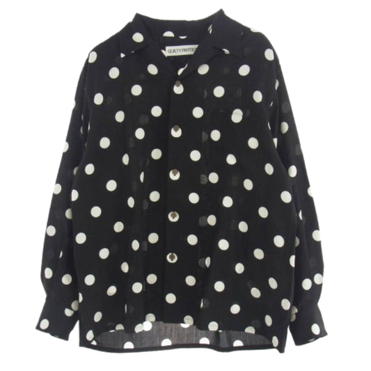 WACKO MARIA ワコマリア DOTS HAWAIIAN SHIRT ドット ハワイアン 長袖 シャツ ブラック系 M【中古】