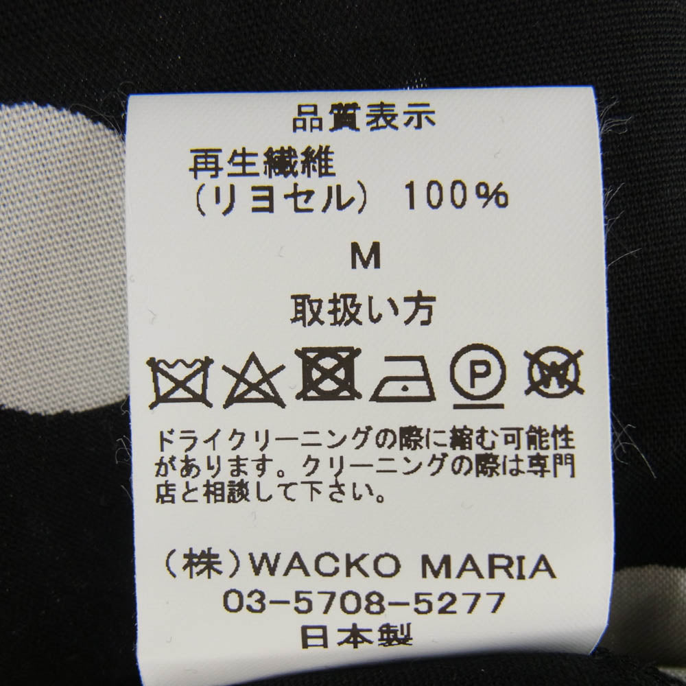 WACKO MARIA ワコマリア DOTS HAWAIIAN SHIRT ドット ハワイアン 長袖 シャツ ブラック系 M【中古】