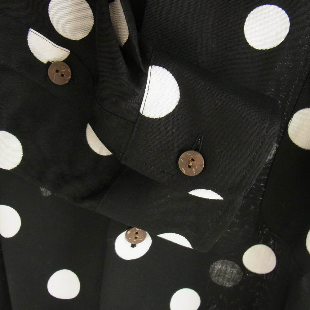 WACKO MARIA ワコマリア DOTS HAWAIIAN SHIRT ドット ハワイアン 長袖 シャツ ブラック系 M【中古】