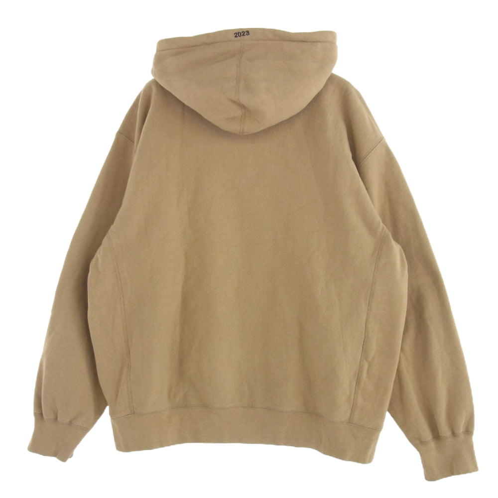 Supreme シュプリーム 23SS Motion Logo Hooded Sweatshirt モーション ロゴ プルオーバー パーカー ライトブラウン系 L【中古】