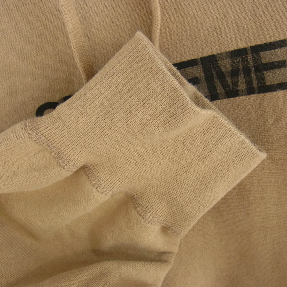 Supreme シュプリーム 23SS Motion Logo Hooded Sweatshirt モーション ロゴ プルオーバー パーカー ライトブラウン系 L【中古】