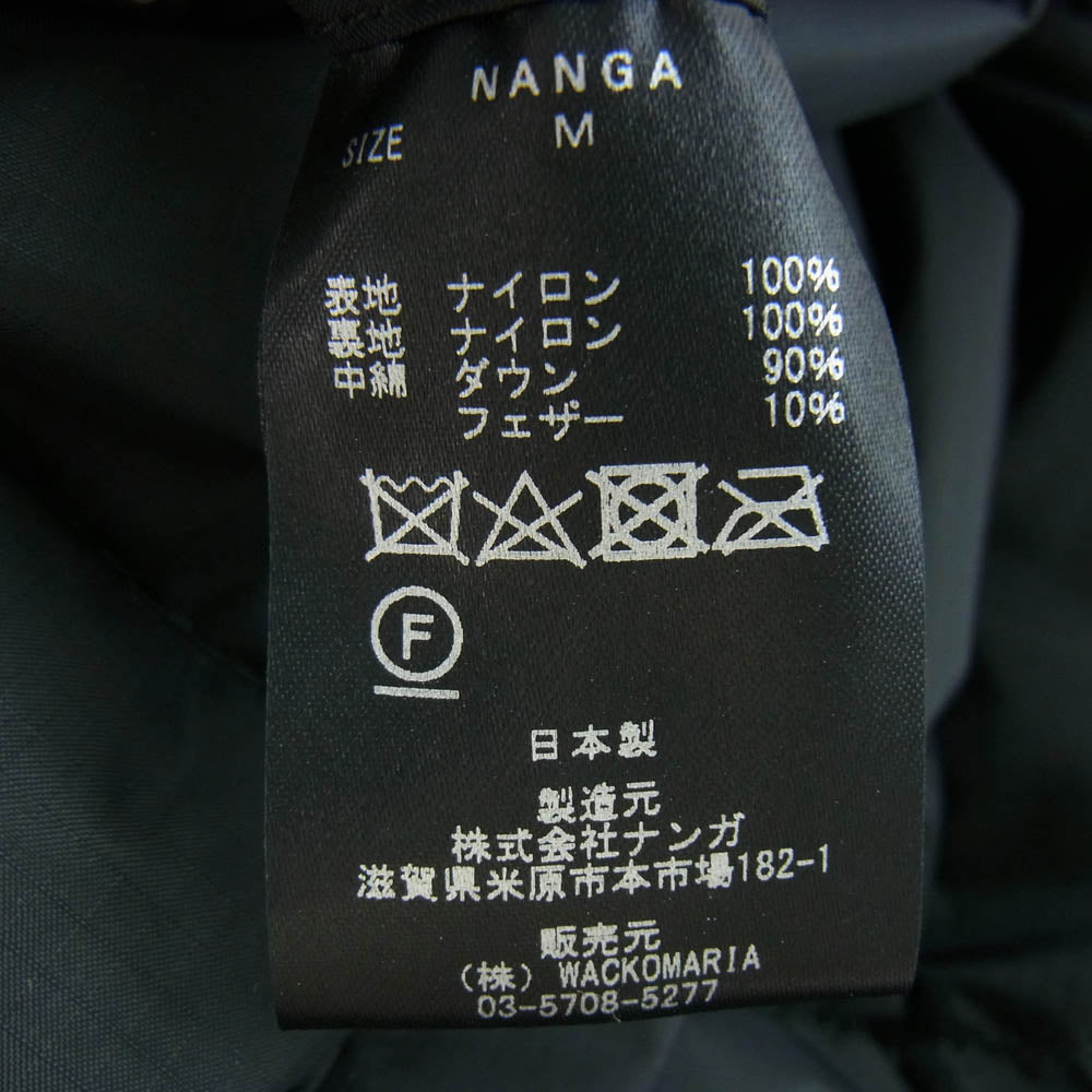 WACKO MARIA ワコマリア 24AW 24FW-WMO-NA02 NANGA   DOWN JACKET ナンガ ダウン ジャケット ブラック系【中古】