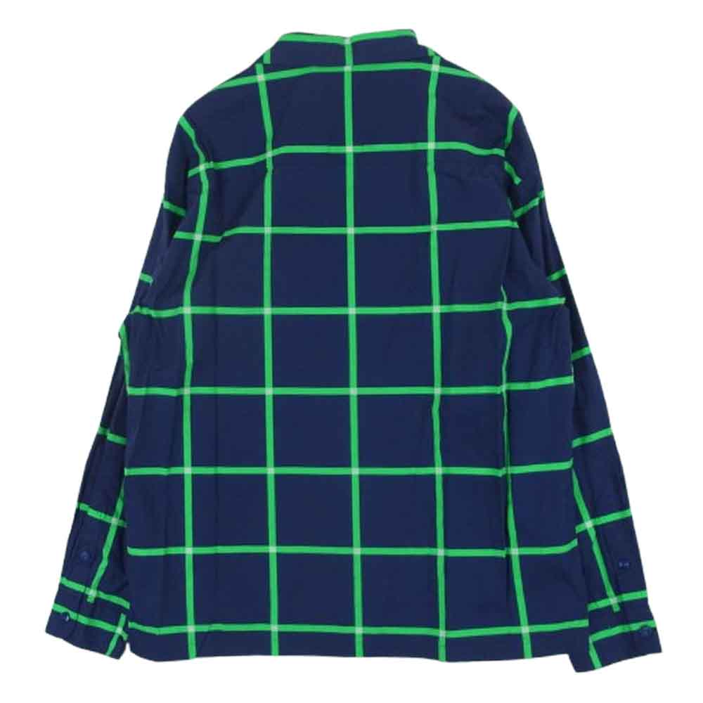 NEIGHBORHOOD ネイバーフッド 201TSNH-SHM09 ALOHA SHIRT オープンカラー アロハ 長袖 シャツ ダークネイビー系 ライトグリーン系 L【中古】