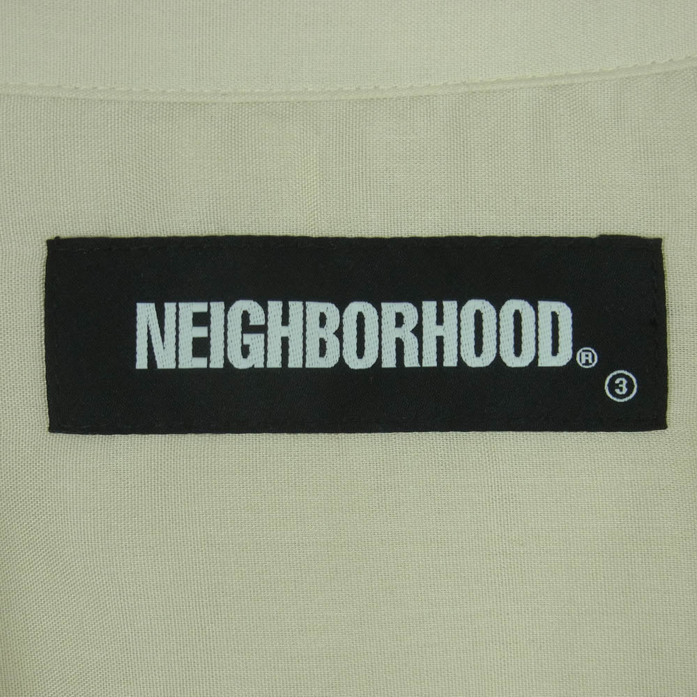 NEIGHBORHOOD ネイバーフッド 21SS 211TSNH-SHM08 BIG YOUTH/R-SHIRT.SS ビッグ ユース レーヨン 半袖 シャツ ライトベージュ系 M【美品】【中古】