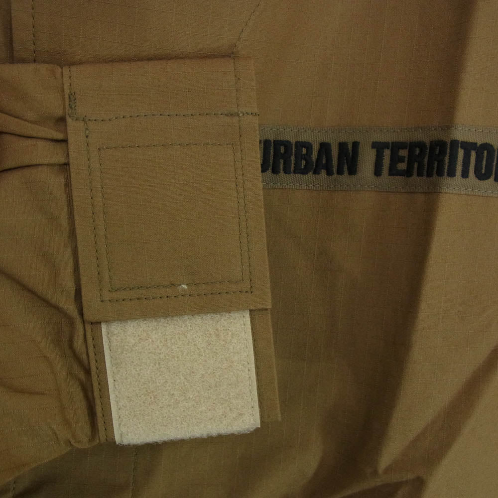 WTAPS ダブルタップス 21SS 211WVDT-SHM06 SCOUT LS / COTTON RIPSTOP リップストップ ノーカラー ミリタリー シャツ ブラウン系 X01【新古品】【未使用】【中古】