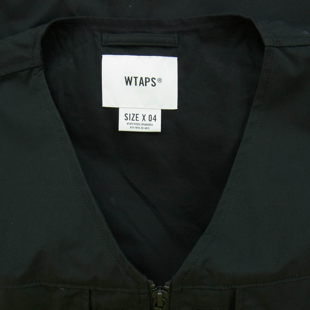 WTAPS ダブルタップス 22SS 221WVDT-JKM01 LRRP / VEST ロゴ刺繍 ジップ ベスト ブラック系 X 04【新古品】【未使用】【中古】